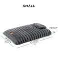 thumbnail image 5 of TOWN & COUNTRY LUXE CuddleTown Ribbed Bubble Stripe Pillow Crate Mat Pet Bed, Machine Washable Cover, Soft & Calming, Non-Slip Bottom, Dark Grey, Small 30"x21"x3", 5 of 7