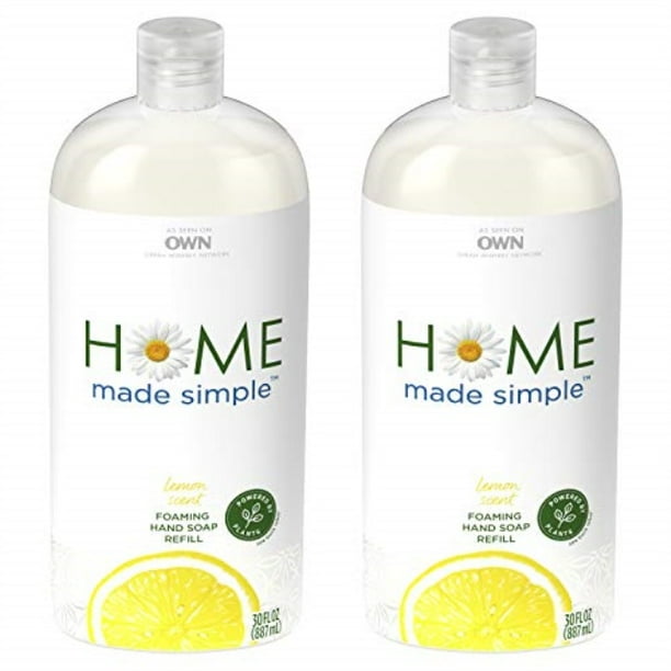 home made simple foaming hand soap refill, lemon scent, 30 fluid ounce