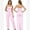 Wide Leg Baby Pink, variant on Womens Workout Sets 2 Piece Spaghetti Straps Square Neck Crop Top Straight Butt-lifting Leg Yoga Pants Pilates Outfits