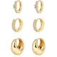 thumbnail image 1 of Juego de aretes de plata para mujer, delicados aretes de aro de plata chapados en oro de 14 quilates/plata, ligeros aretes de cartílago hipoalergénicos, aretes de plata pequeños, joyer, 1 of 5