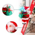 thumbnail image 4 of Venoro Christmas Tree Decorations Santa Claus Climbing Ladder Electric with Light and Music, White, 4 of 14
