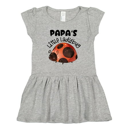 

Inktastic Papa s Little Ladybug Gift Toddler Girl Dress