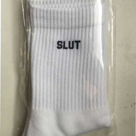 

Unisex Running Socks Soft Polyester Funny Letters Printed Sport Socks for Summer AutumnSLUT