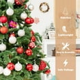 thumbnail image 4 of Topbuy 6ft Pre-lit Christmas Slim Pencil Tree Hinged Christmas Tree W/ Metal Stand Thick Leaves, 4 of 10