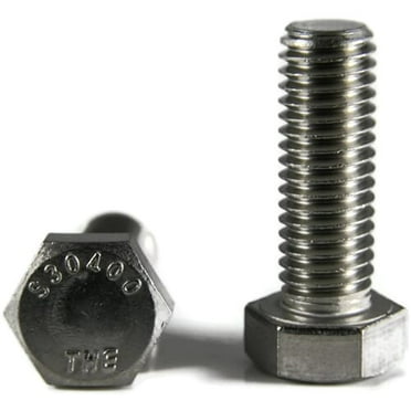 5 Pack 9/16-12 X 4 Inch Hex Head Cap Screws - 18-8 Stainless Steel, UNC Coarse Thread, Partially Threaded