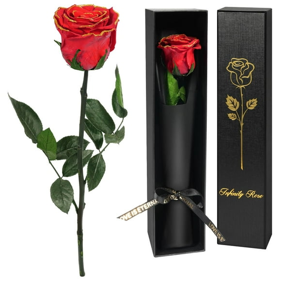 Rosa auténtica preservada de Yamonic para regalo, 31 cm