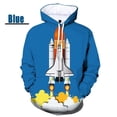 thumbnail image 4 of Sudadera con capucha con estampado 3D para hombre y mujer, con estampado de cohetes, estilo espacial, holgada, de talla grande, ropa de calle, 4 of 4