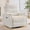 White, variant on BaseBeauty 26" Rocker Recliner, Swivel Electric Recliners with Adjustable Headrest, Swivel Glider Recliner with Overstuffed Armrest, White