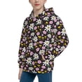 thumbnail image 2 of Fotbe Daisies Flowers Pattern Youth Pullover Hooded Sweatshirt, Boys Hoodie, Kangaroo Pocket Hoodie for Kids Girls -Medium, 2 of 6