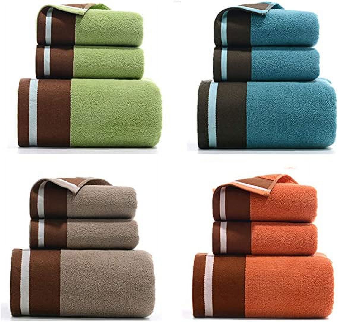 Nvzi 3 Piece Bathroom Towel Set, Grey Bath Towel Sets Cotton Bath Towels Set Bathroom Towels Soft Shower Towels Bathroom Sets Body Towels Hand Decorative Hotel Towel Luxury Hand Towels for Bathroom