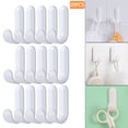 thumbnail image 4 of 20 Pcs Crochets Muraux en Plastique en Forme de J Auto-Adhésifs Étanches Sans Perforation, 4 of 5