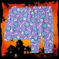 thumbnail image 2 of CUZIBR Girls Halloween Pajamas Outfits Sets Colorful Cartoon Ghost Star Cartoon Print Long Sleeve Crew Neck Top Pants Comfortable Casual Loungewear Kids Homewear,P-Purple,7Y, 2 of 4