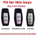 thumbnail image 2 of Key Fob Cover Compatible with Mitsubishi Outlander 2021-2022 4 Button Keychain Case Holder Protector,3a Button-brown, 2 of 7