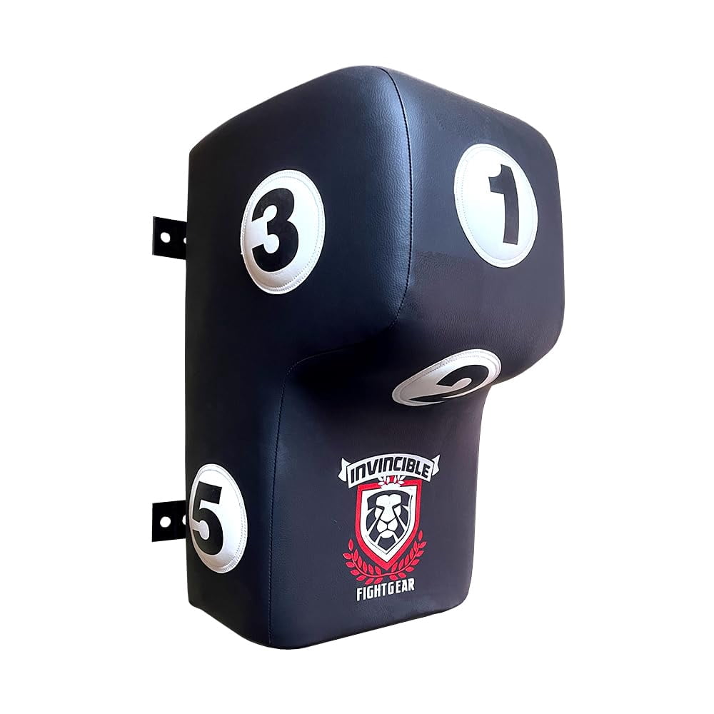 Wall Mount Uppercut Punching Bag with Hook, Wall Mounted Boxing Bag for MMA, Kickboxing, Muay Thai, Compact Heavy Bag for Home or Gym, PU Leather, Steel Frame, 7 Padded Strike Angles
