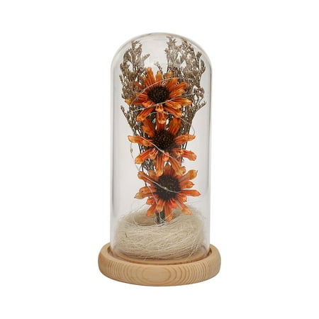

Hjktuzi Cute Ornaments Eternal Flower Acrylic Lampshade Dry Flower Fried Dough Twist Home Tabletop Decoration Led Night Light Gift