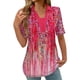 thumbnail image 1 of Tops Cortos para las Mujeres Blusas Impresas Manga Corta Turndown Collar Camiseta, Tops de Blusa para las Mujeres Casual, 1 of 5
