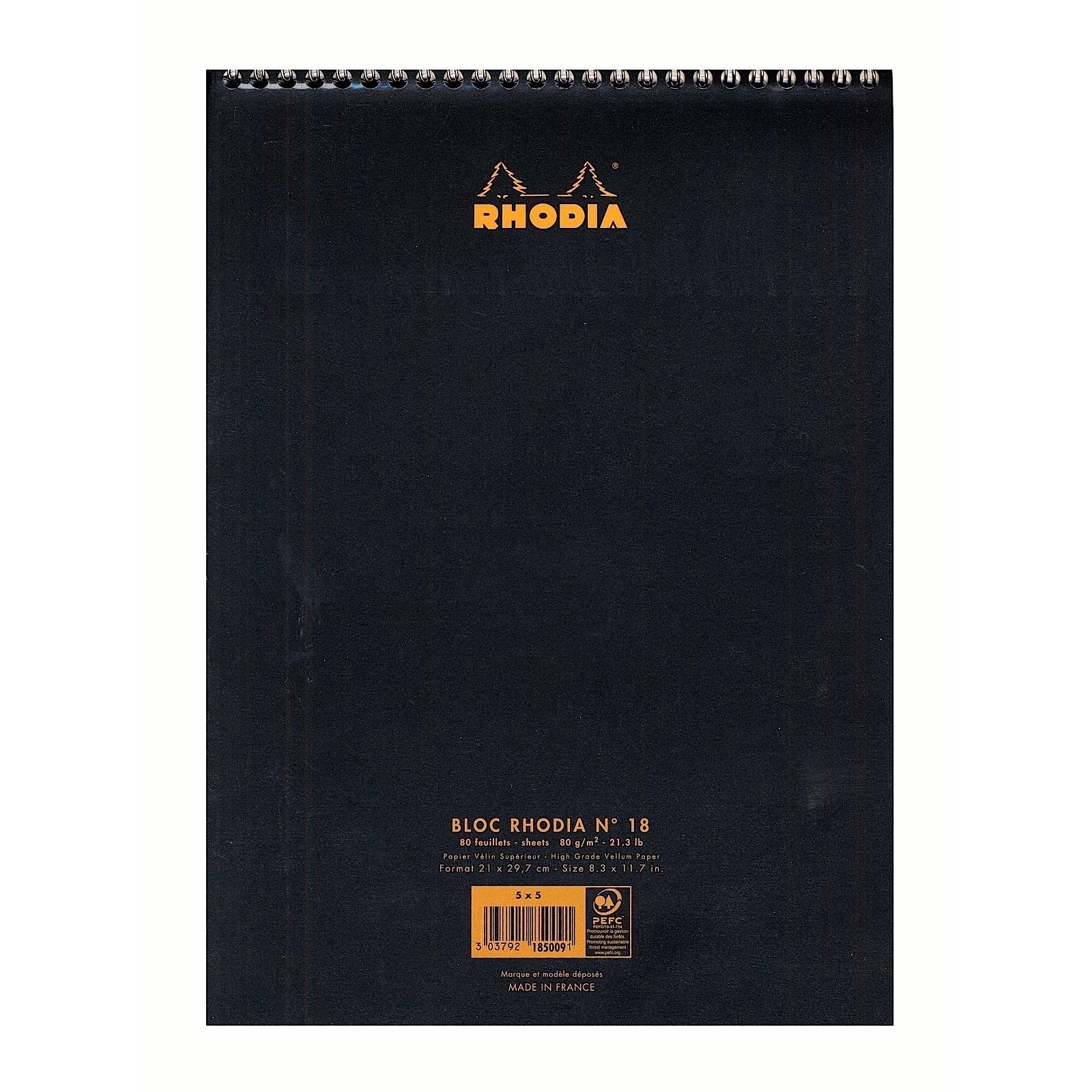 Wirebound Notebooks ruled, 8 1/4 in. x 12 1/2 in., black (pack of 5