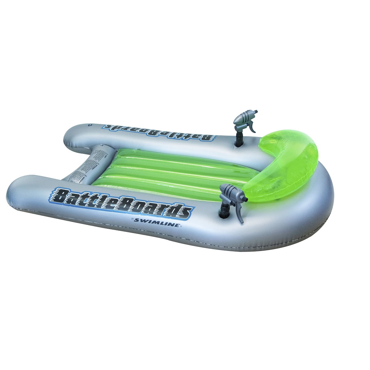 Set of 2 Green and Blue Water Sport Inflatable Battle Board Swimming Pool Squirters - 53"