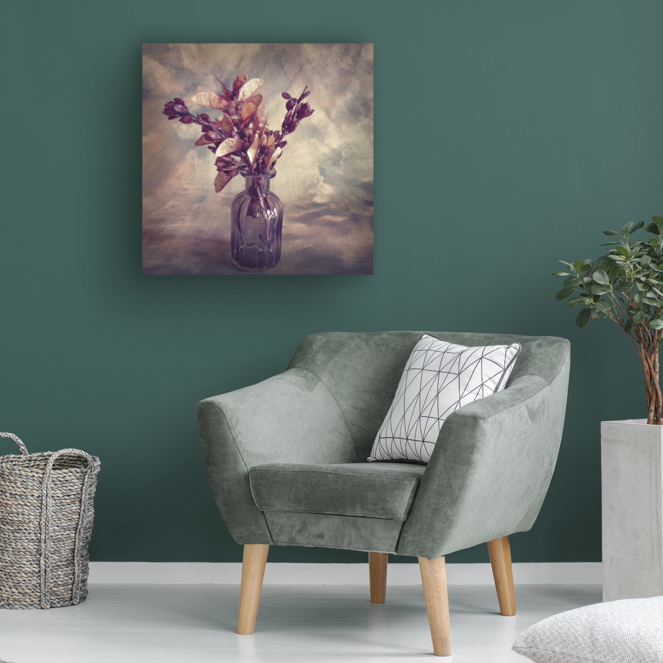 Canvas Wall Art - Cicek Kiral 'Autumn Struck' Wall Art for Living Room, Bedroom, or Office D?cor by Trademark Fine Art - 14 x 14 Inches
