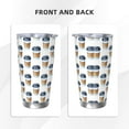 thumbnail image 3 of Balery Coffee To Go Pattern Pattern 20oz Insulated Car Cup with Dual Drink Lids, Stainless Steel Travel Mug Eco-Friendly and Leak-Proof-Without Straw, 3 of 8