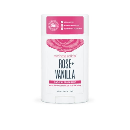 Schmidt's Rose + Vanilla Natural Deodorant Stick (2.65 oz.) (Best Deodorant Without Aluminum 2019)