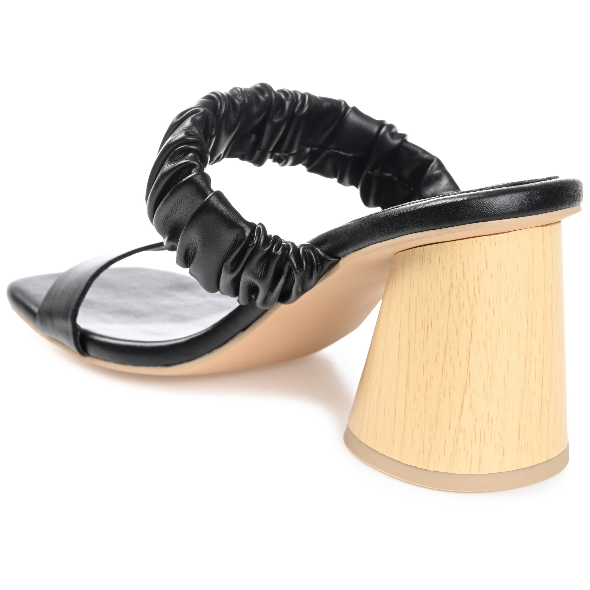 Journee Womens Fayth Open Square Toe Block Heel Sandals