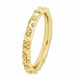 thumbnail image 3 of 925 Sterling Silver Stackable Expressions Gold-plated Textured Ring Size: 10; for Adults and Teens; for Women and Men, 3 of 5