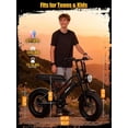 thumbnail image 6 of ESKUTE V100 Electric Bike for Teens Adults, 750W Peak 1500W 28 Mph 48V 13 Ah,16"x4.0" Fat Tire E Bicycle, 7-Speed E-Bike with Dual Suspension, White with Lock & Phonebag, UL2849, 6 of 10