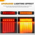 thumbnail image 3 of Waywe 3.8Inch Side Marker Light 10PCS 6LED Red Amber Trailer Camper Clearance Marine Boat Navigation Port Starboard Indicator Lights for 12V DC Kayak Sailboat Yacht Truck RV, 3 of 7