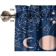 thumbnail image 6 of Magic Sun Moon Valance, Boho Astrology Tarot Blue Universe Starry Sky Print Blackout Short Window Treatment for Home Bedroom Living Room Bathroom Decor, 54x18inch, 6 of 6