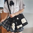 thumbnail image 3 of Multi-Pockets Crossbody Bag for Women, Adjustable Messenger Bag with Pendant for School Daily (C), 3 of 7