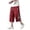 A-Red1072, variant on SONXAHE Printed Patch Capri Pants for Men Slit Side Daily Walk Cropped Trouser