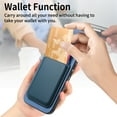 thumbnail image 4 of Wallet Case for iPhone 15 Plus, Classic PU Leather Removable Magnetic Card Back Slot Anti-falling Anti-drop Shockproof Protective Phone Case Cover for iPhone 15 Plus, Blue, 4 of 11