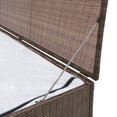 thumbnail image 2 of vidaXL Garden Storage Box Brown 120x50x60 cm Poly Rattan, 2 of 4