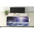 thumbnail image 2 of Nature Computer Mouse Pad, Dark Ominous Rain Clouds with Mystic Sky Scenery with Electrical Thunder Photo, Rectangle Non-Slip Rubber Mousepad X-Large, 35" x 15" Gaming Size, Blue Purple, by Ambesonne, 2 of 2