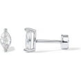 thumbnail image 7 of PAVOI Rhodium Plated Solid 925 Sterling Silver Post Cubic Zirconia Flat Back Earrings for Women | Cartilage Earring | Helix Piercing Jewelry | Small Marquise Stud Earrings, 7 of 7
