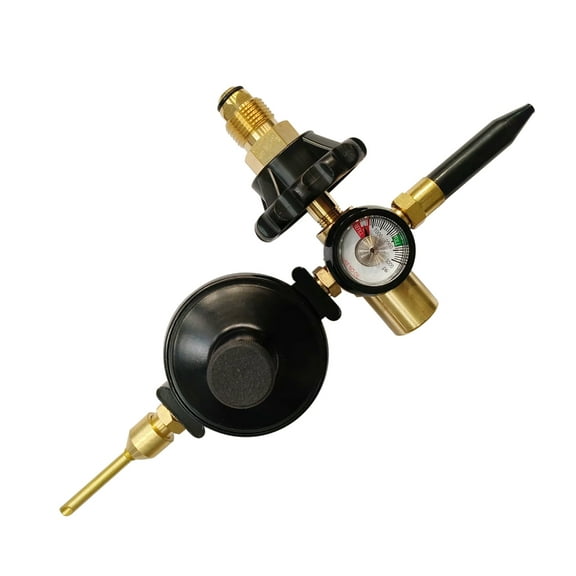Helium Balloon Inflator Regulator Helium Balloon Filler 0-3000PSI Helium Tank Regulator Filler for CGA580 Tank Valves