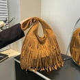 thumbnail image 2 of Stylago Slouchy Suede Shoulder Bags with Tassel Womens Underarm Tote Bag Work Purses Ladies Travel Handbag for Winter Fall Brown, 2 of 6