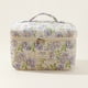 thumbnail image 2 of Neceser de gran capacidad con compartimento floral pequeño y acolchado, con bonitas flores, 2 of 4