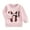 Pink, variant on Byoo Toddler Girls Sweatshirts Bow Football Embroidery Print Long Sleeve Sweatshirt Girls Autumn Winter Sport Pullover