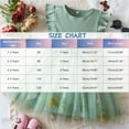 thumbnail image 4 of Pounoo New Girls Dresses 10-12 Glitzy Print Sleeveless Flower Girl Dresses Round Neck Knee Length Dress Lace Bowknot Skin-Friendly Dresses For Kids Girls, 4 of 10