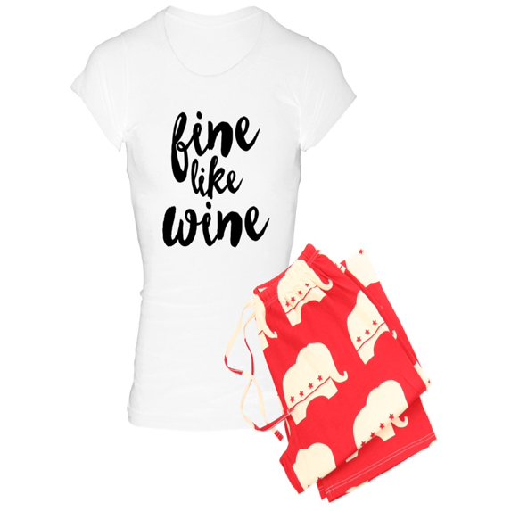 CafePress - Fine Like Wine - Women's Light Pajamas