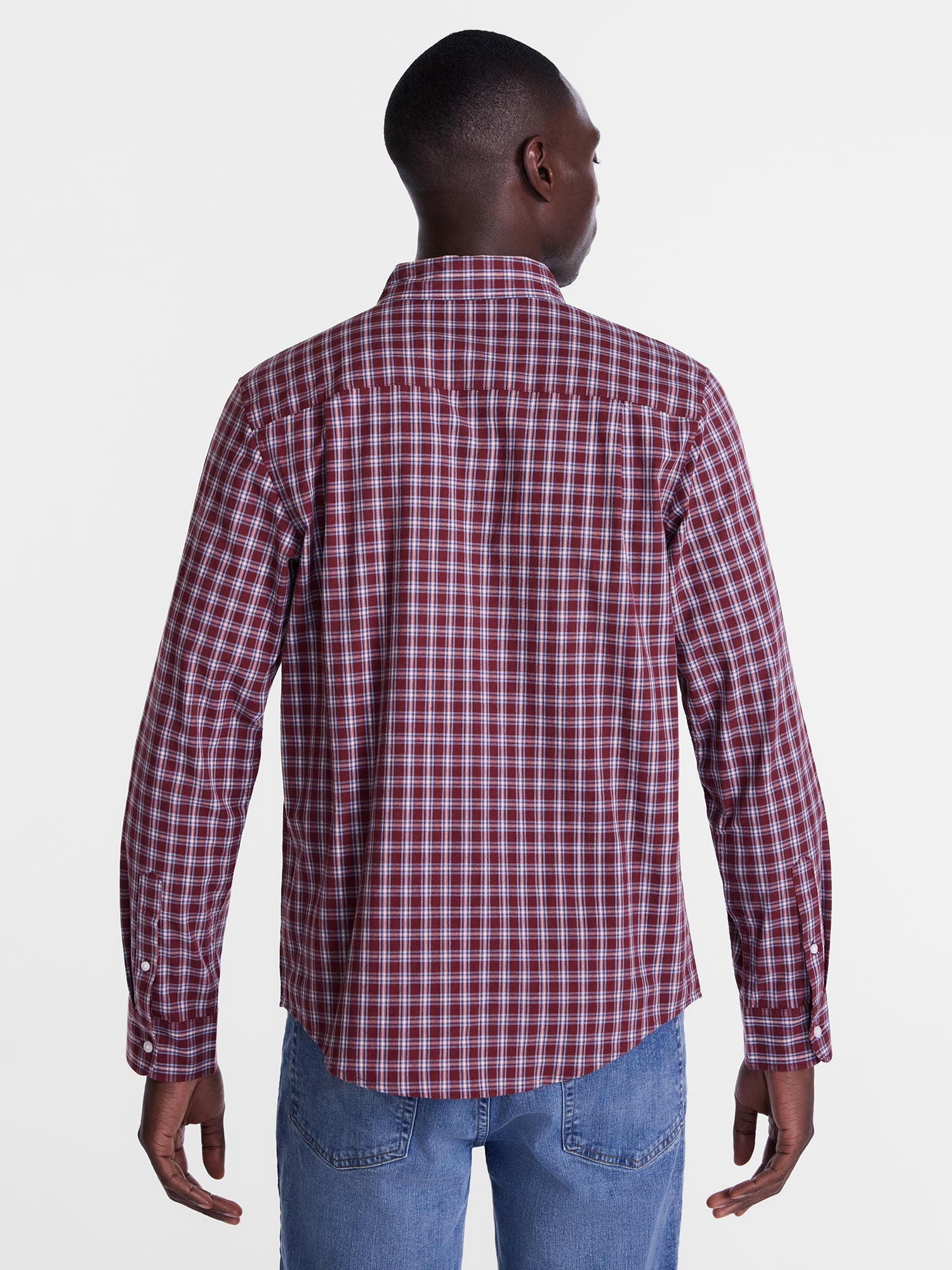 George Men's Poplin Shirt with Long Sleeves, Sizes S-3XL, LT-4XLT, 2XB-6XB