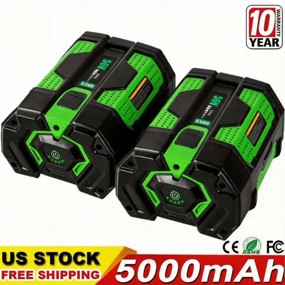 2Pack BA5600T Replacement for EGO Power  Tool Battery 56V 5.0Ah BA5650 BA5600T BA4200 BA2800T BA1400