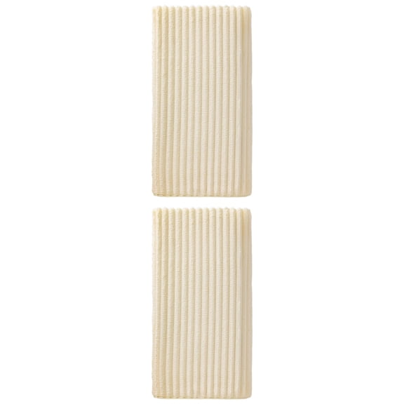 Unique Bargains Soft Absorbent Coral Fleece Towel 2 Pack Milky White 55"x28"