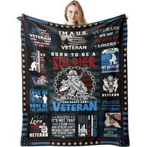 Veterans Day Gifts/Decorations Bulk - Vietnam Veteran Gifts Blanket 50"x60" - Veteran Gifts for Men - Navy/Air/Army Veteran Gifts Blankets - Unique Gifts for Veterans - Hard Head Veterans