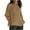Khaki, variant on Fanxing Women Linen Shirts Plus Size Pleated Blouses Oversized Short Sleeve Boxy Shirts Durable Crewneck Summer Tops Boho Vacation Blouses S-5XL