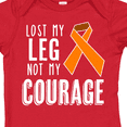 thumbnail image 4 of Inktastic Lost my Leg Not my Courage Limb Loss Awareness Orange Ribbon Boys or Girls Baby Bodysuit, 4 of 5