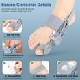 thumbnail image 3 of OAZOUF Bunion Corrector for Women and Men Big Toe, Adjustable Knob Bunion Splint, For Bunion Relief, Toe Straightener Device with Silicone Bunion Pad, Gray, 3 of 11