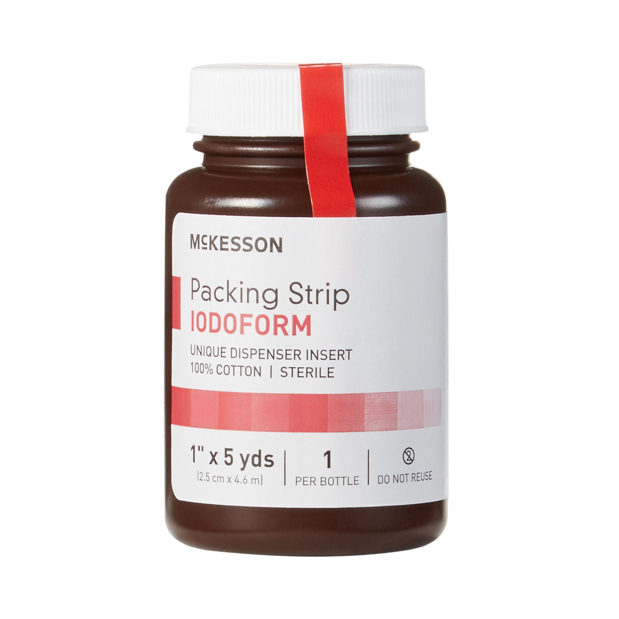 McKesson Wound Packing Strip with Iodoform, Cotton Gauze Strip, 1 in x 5 yd, 1 Ct
